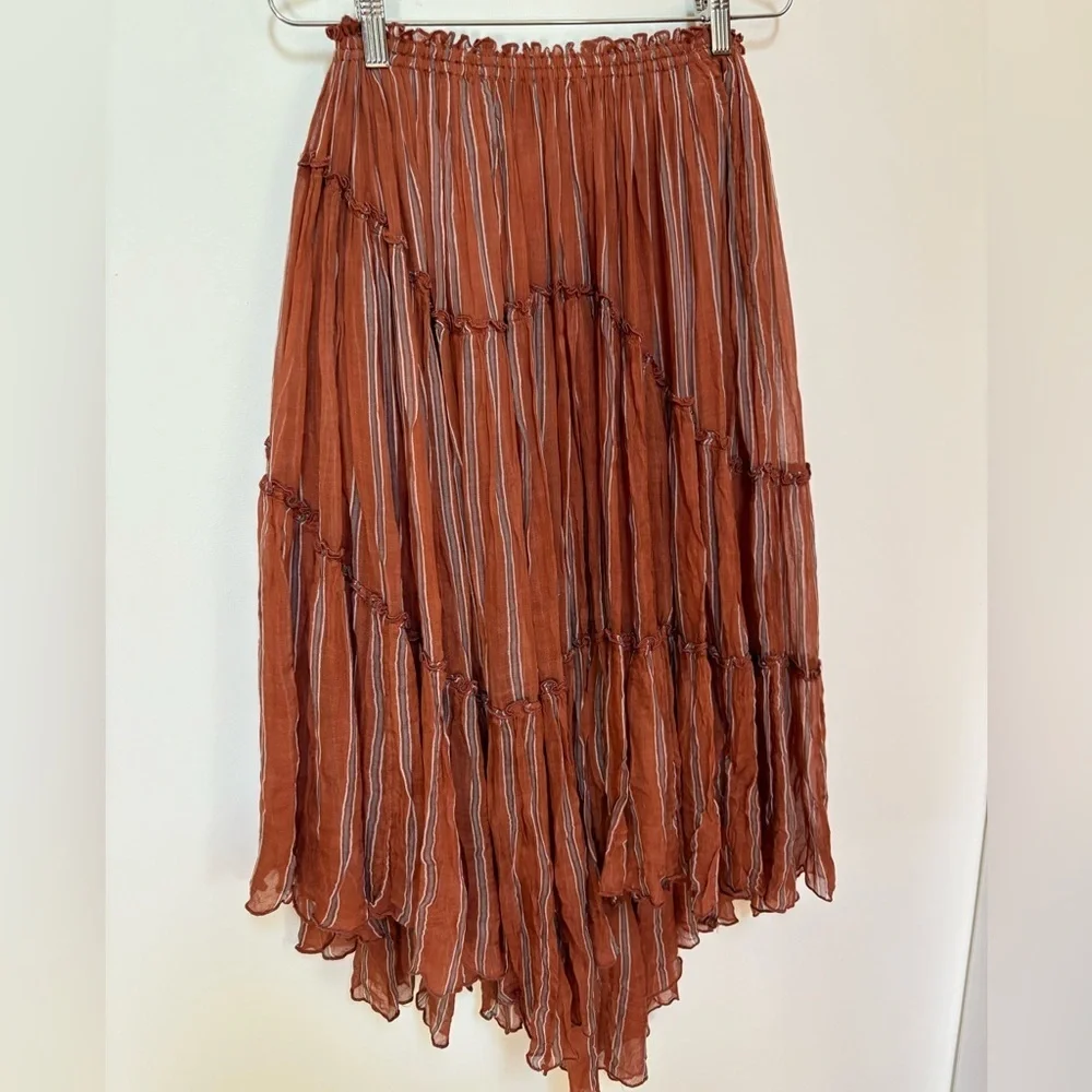 NWOT Free People FP One Ember Printed Midi Skirt Size XS